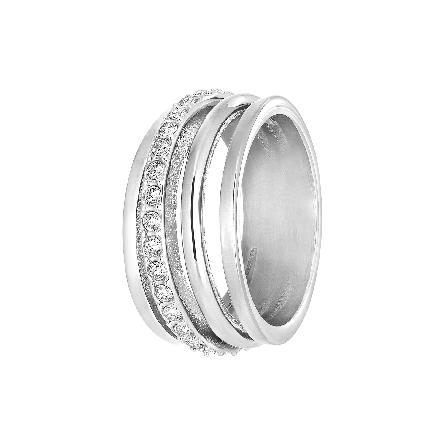 Big Olympia ring - sølvfarvet